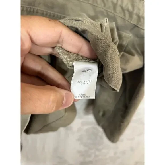 Vintage Cabelas Safari Series Jacket XL Tan Utility Field Coat Barn Chore Jungle